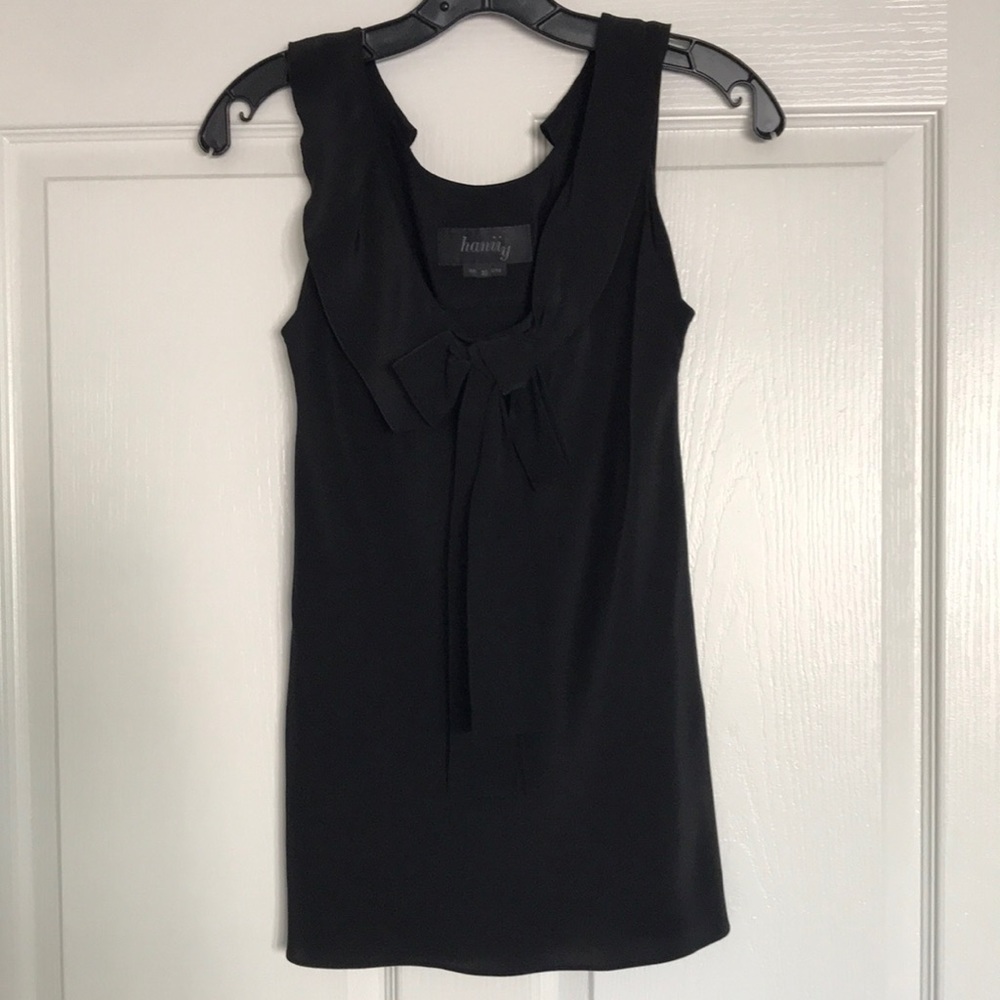 Hanii Y Black Silk Top - Size 40